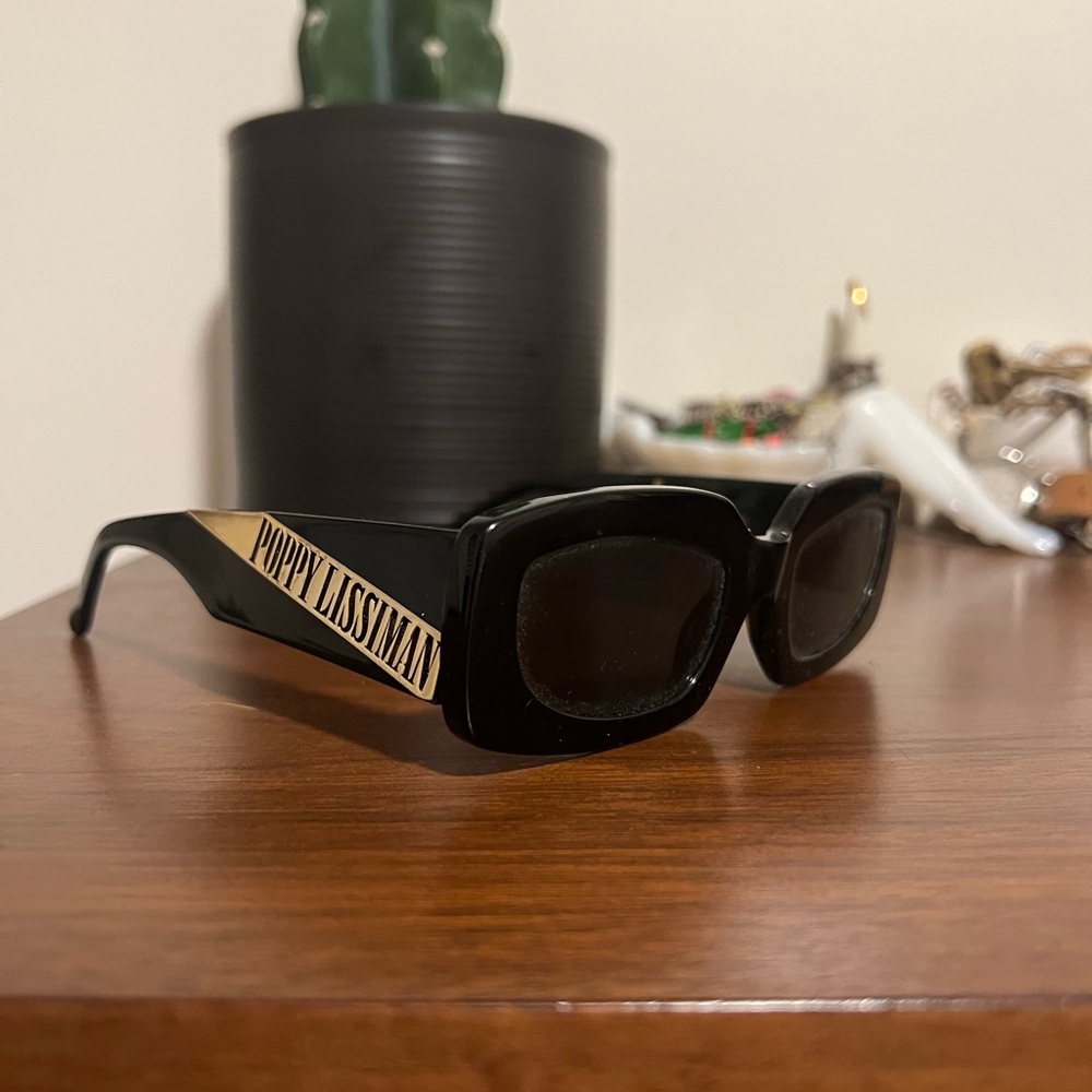Poppy Lissiman Black Sunglasses